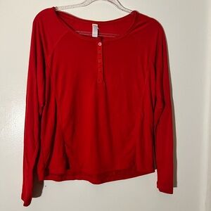 Red long sleeve top